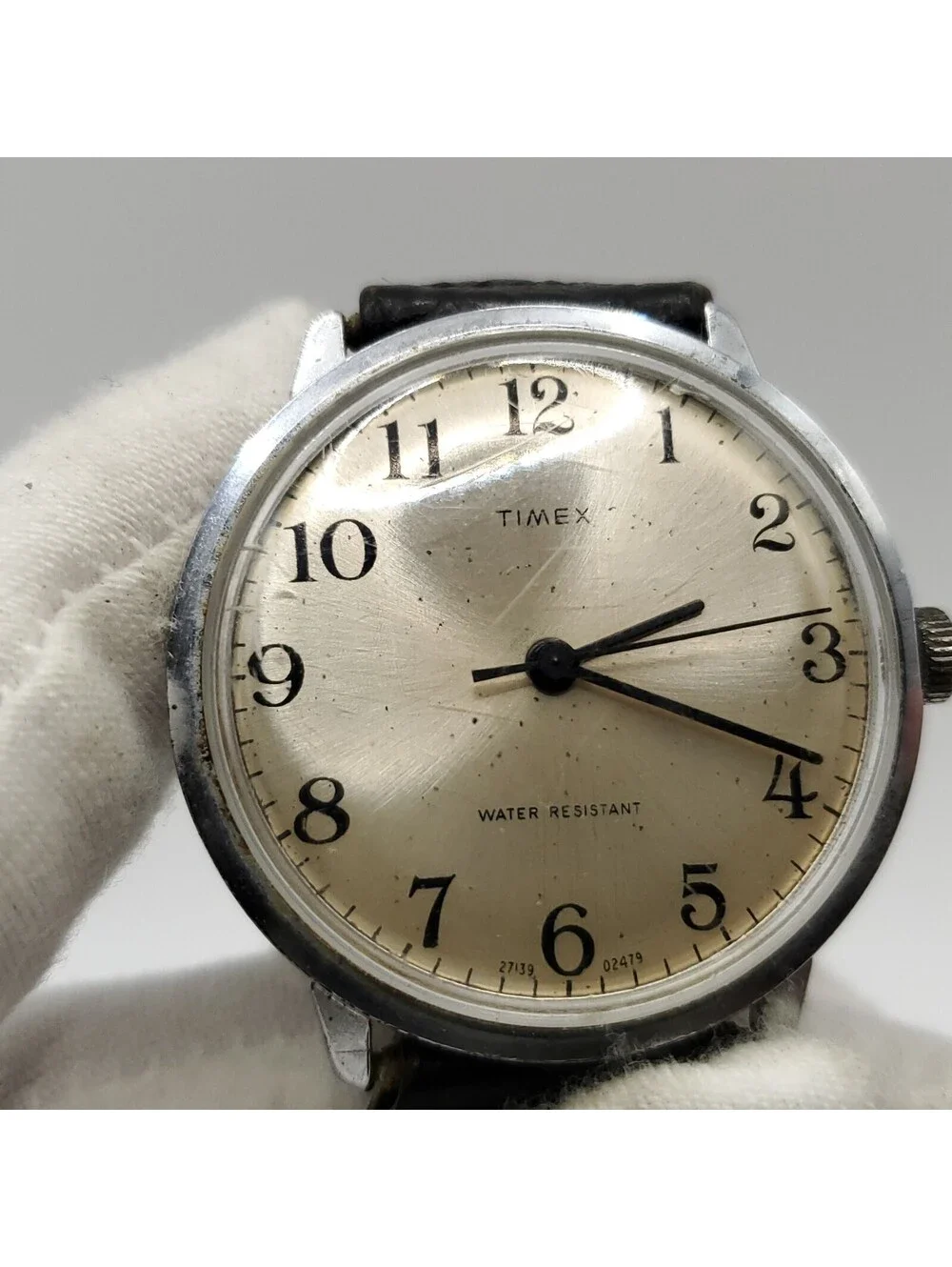 Vintage 1979 Timex Marlin Mens Watch 34mm For Parts Or Repair